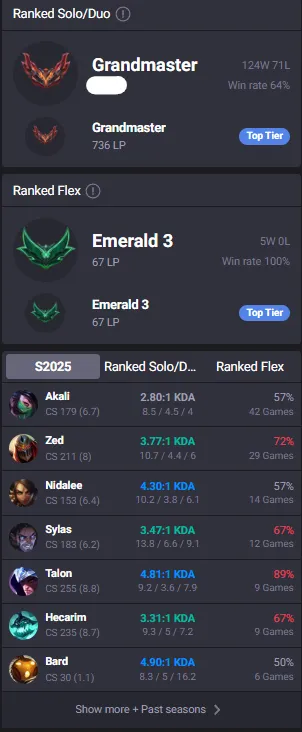 TR Region🌐Grandmaster 540LP 64%WR🏆GM Rewards✓ (72Champs 38Skins)✅Lifetime Ownership Guarantee - Never Taken Back